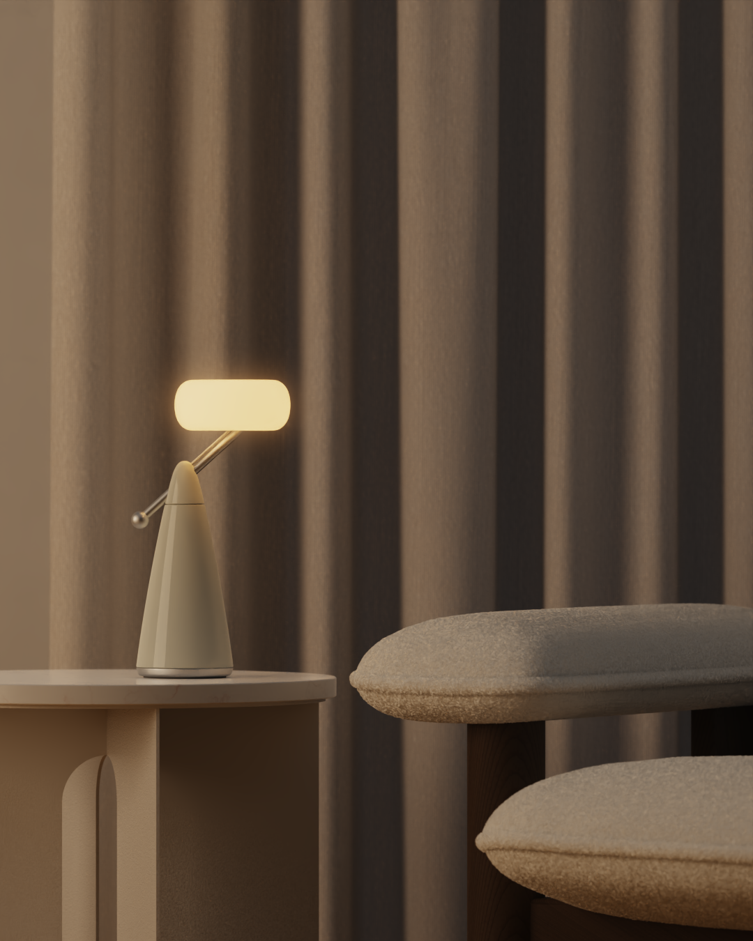 spin lamp in living room